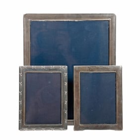 Three English Sterling Picture Frames