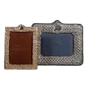Two European Sterling Mounted Picture Frames