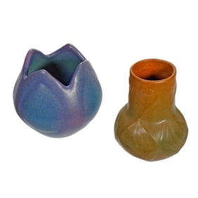 Two Small Van Briggle Pottery Vases