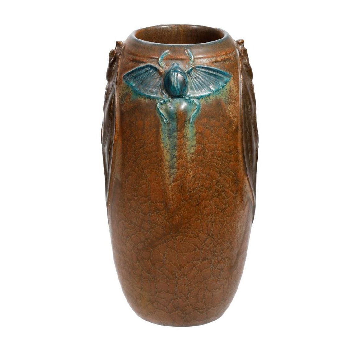Ephraim Pottery Laura Klein Bat/Scarab Vase (1 of 3)