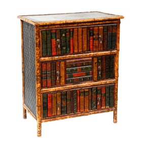 Biblioteca Faux Bookshelf Chest of Drawers