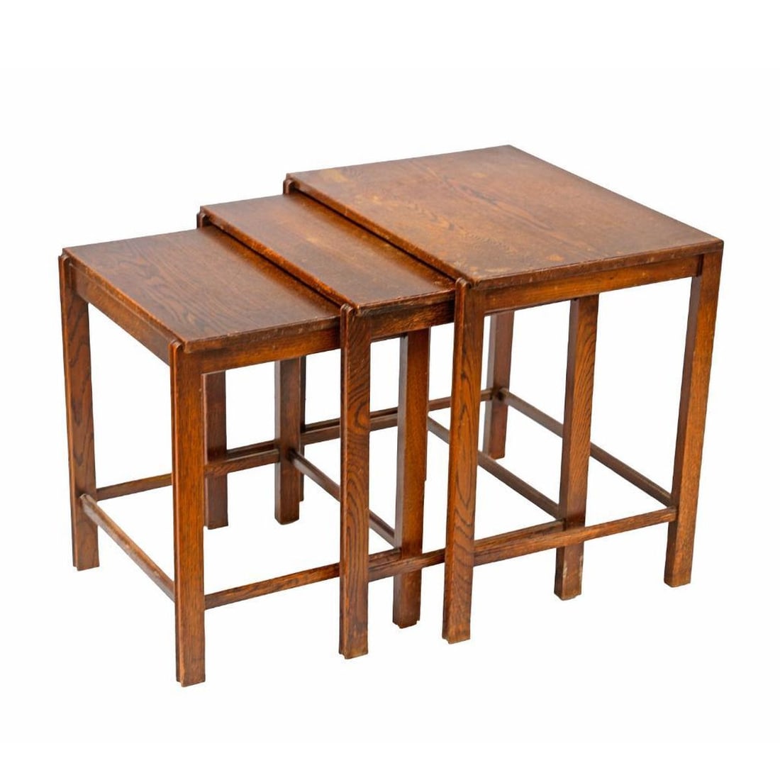 Harvey Ellis for Stickley Oak Nest of Tables (1 of 1)