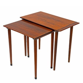 Pair Danish MCM Teak Nesting Tables