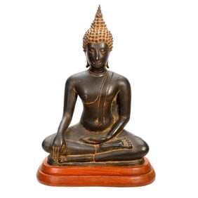 Sukhothai Style Bronze Figure of Buddha Sakyamuni