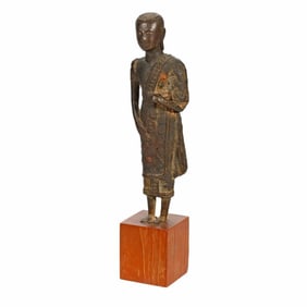 Thai Bronze Phra Malai Figure