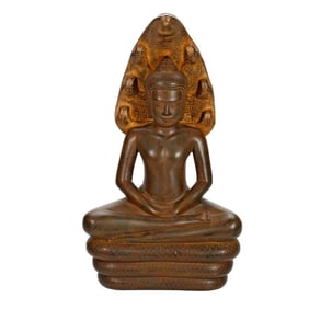 Angkor Style Figure of Buddha with Naga Mandorla