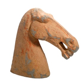 Chinese Pottery Horse Head