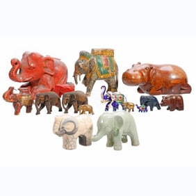 Lot of Elephant Figures