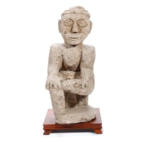 Tribal Stone Carving of A Man