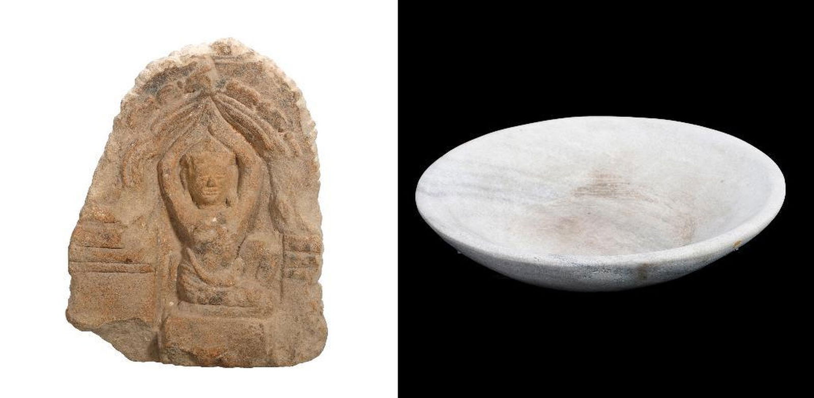 Khymer Style Stone Carving of Yama (1 of 4)