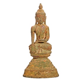 Burmese Bronze Seated Buddha