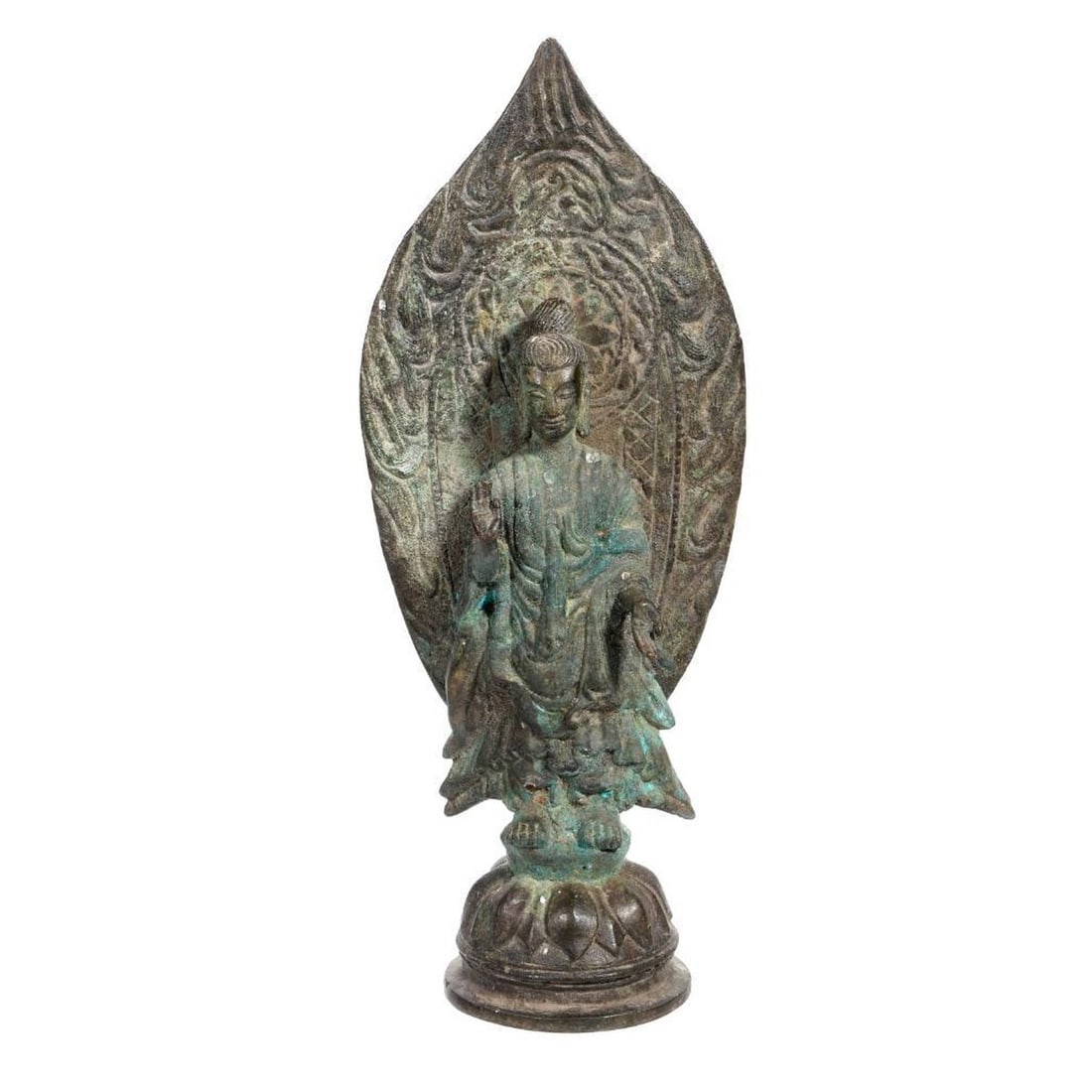 Chinese Bronze Standing Buddha (1 of 2)