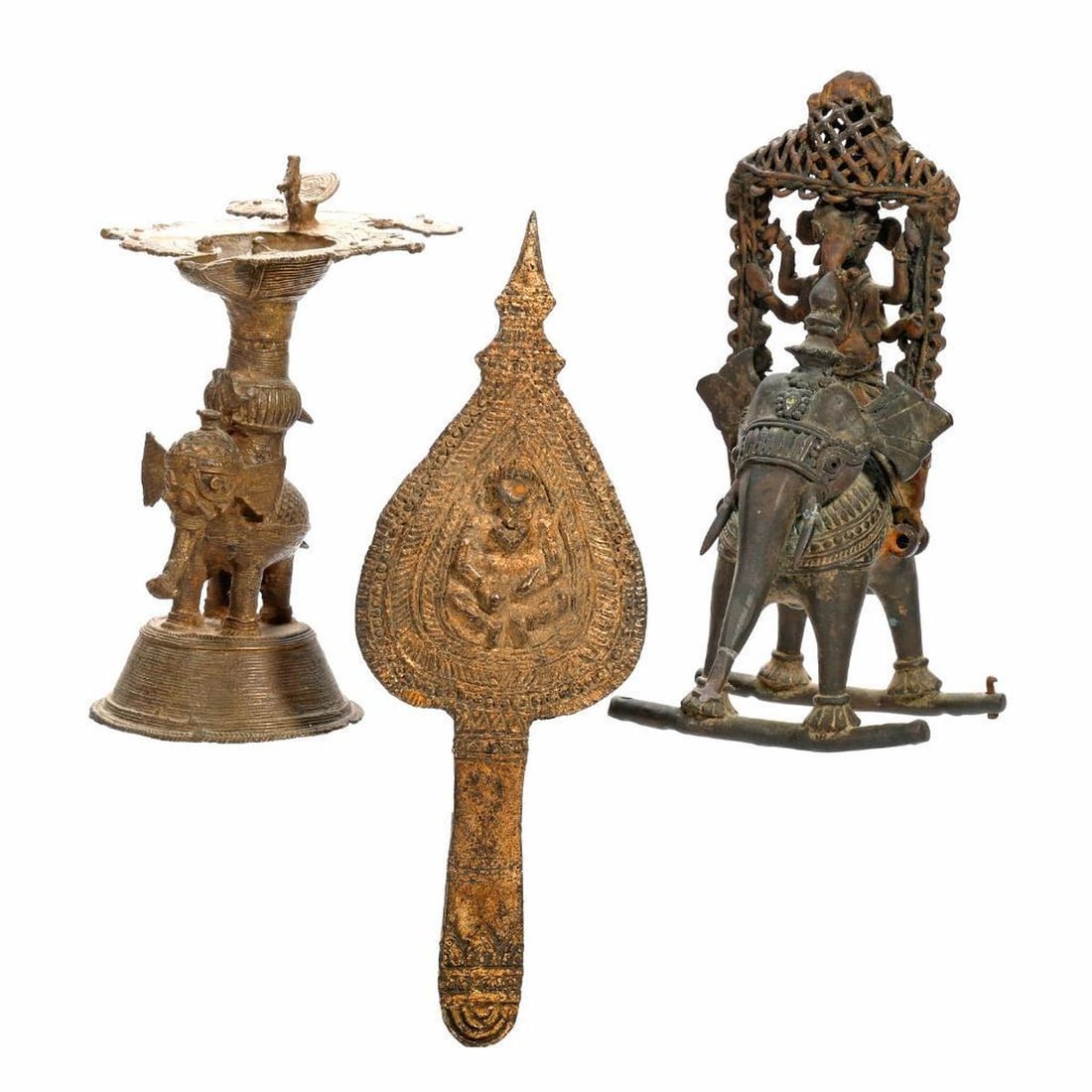 Metal Ganesh/Elephant Figure Objects (1 of 4)