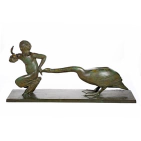 Art Deco Silvestre Bronze Sculpture