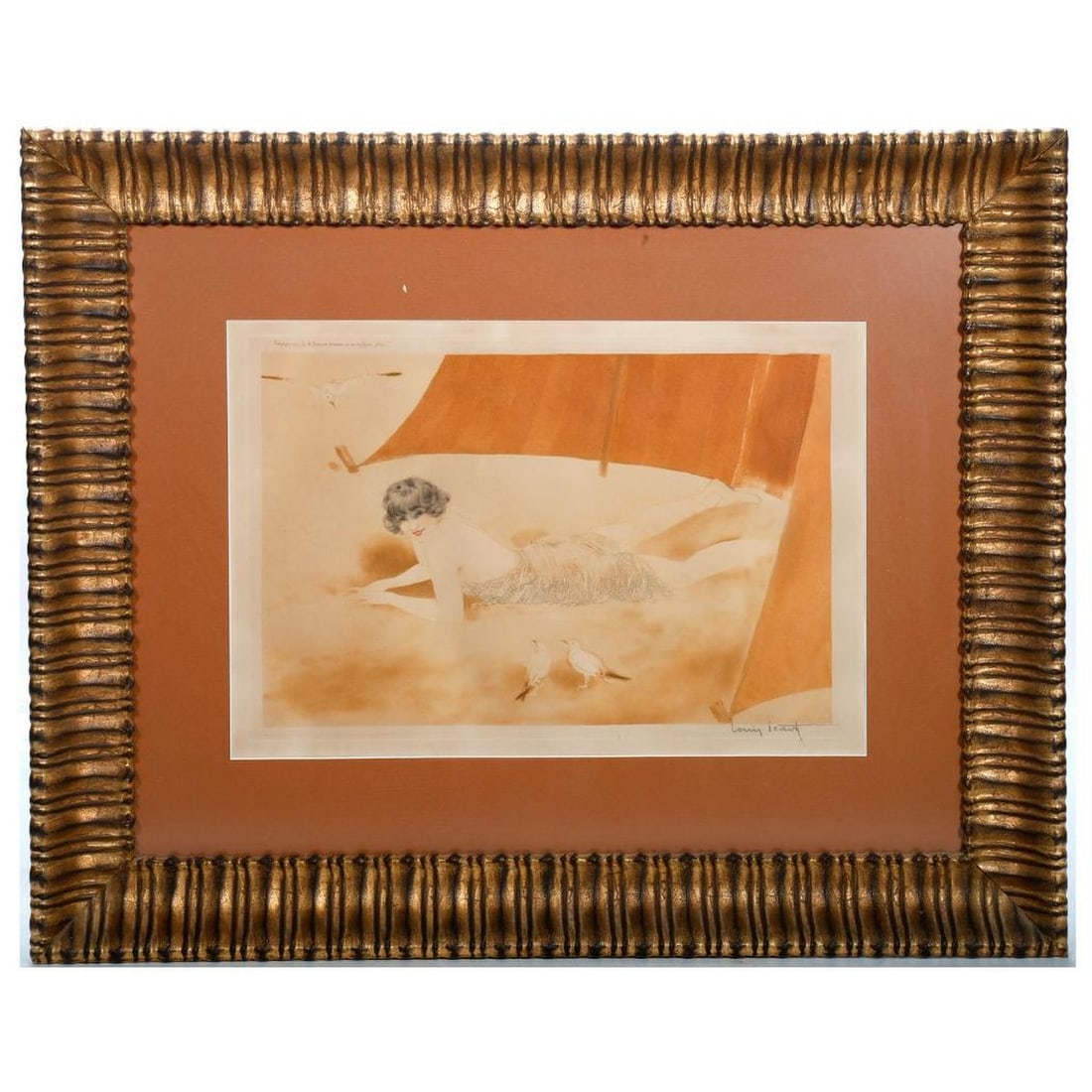 Louis Icart Louis Icart (1888-1950): Artist: Louis Icart (1888-1950). Title/Description: On the Beach. Signature: Signed lower right. Marked: Copyright 1925 by Les Graveurs Modernas Paris, 194 Rue de Rivoli, Paris. Medium: Etching/aquati