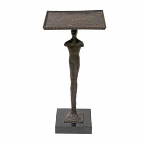 Modern Giacometti Style Figural Stand or Dumbwaiter