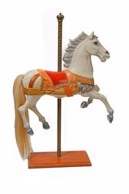 Wood Carousel Horse with Stand