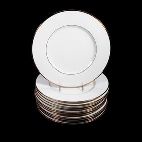 Set Christofle France Micro Gold Service Plates [12]