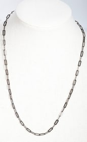 A diamond, blackened and gilt silver necklace