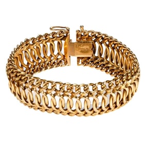A 14k gold bracelet, Italy
