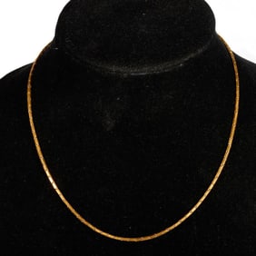 A high karat gold baht chain