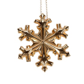 Gorham, a 14k gold snowflake pendant and chain
