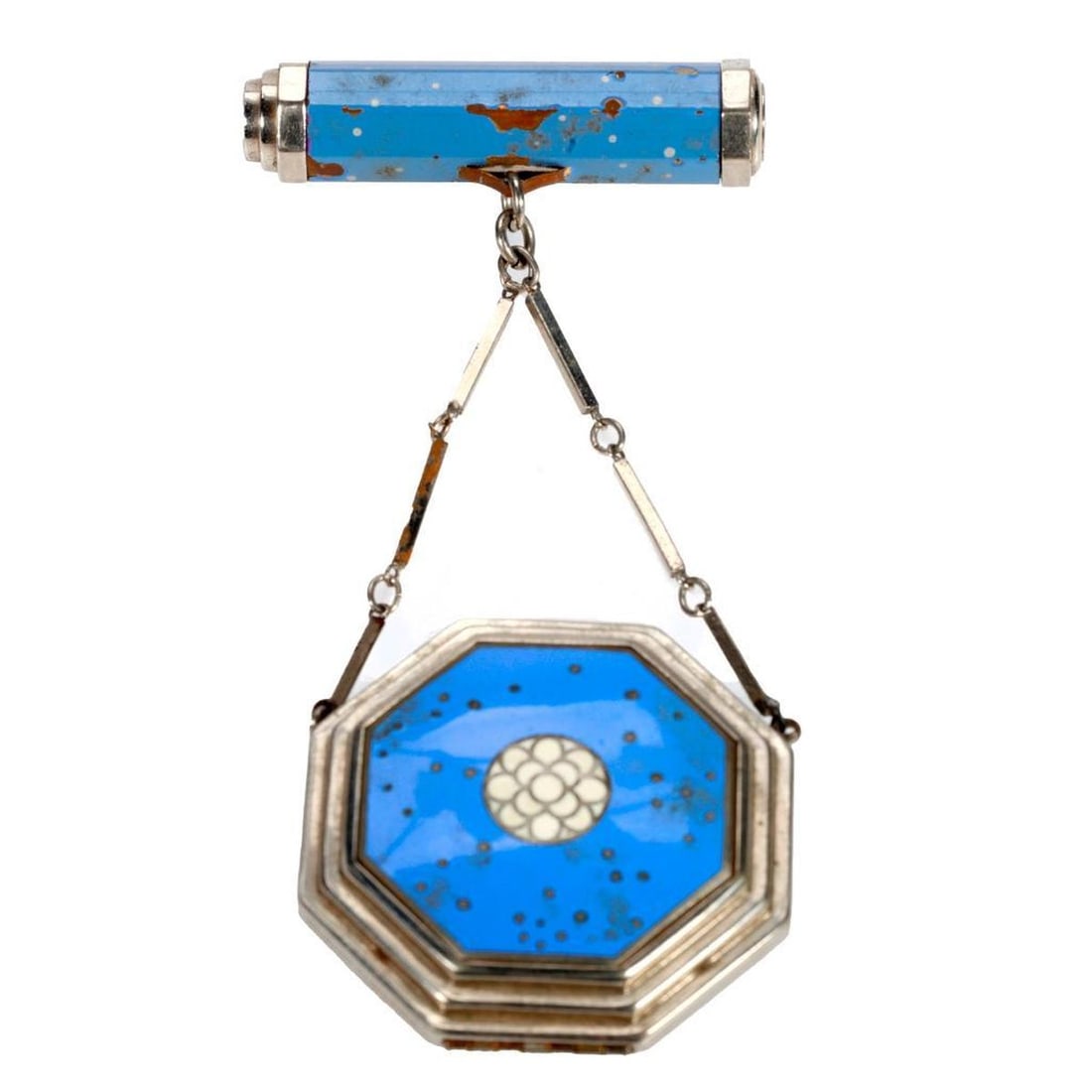 Vintage Chatelaine Enamel Compact/Lipstick (1 of 3)