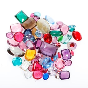 A group of unmounted gemstones