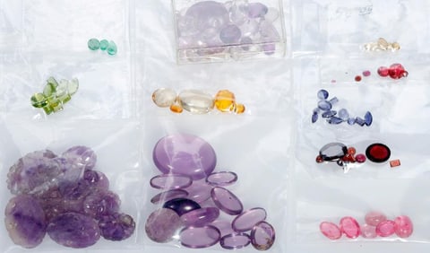 A group of unmounted gemstones