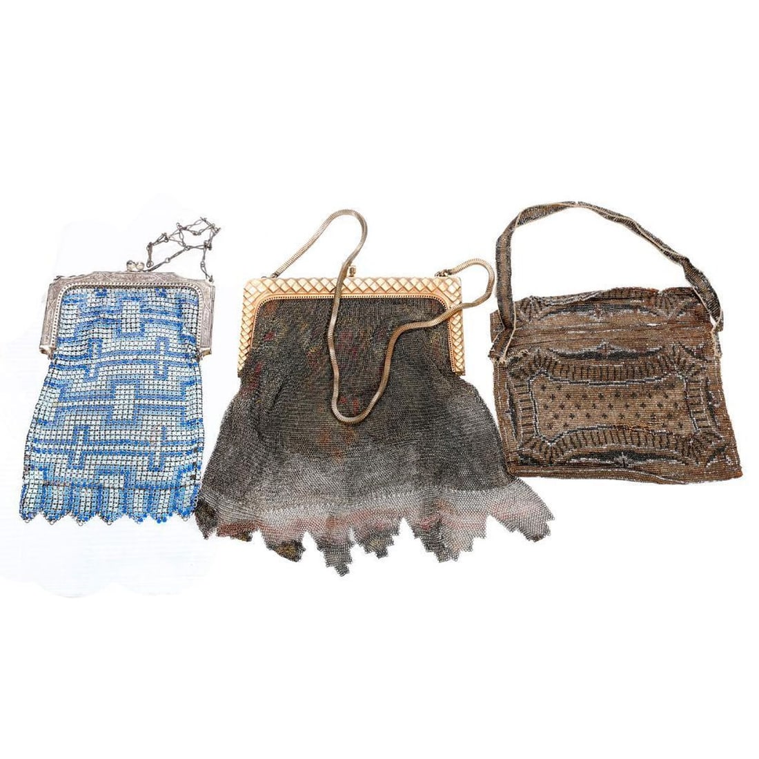 Three Vintage Art Deco Mesh/Beaded Purses (1 of 5)