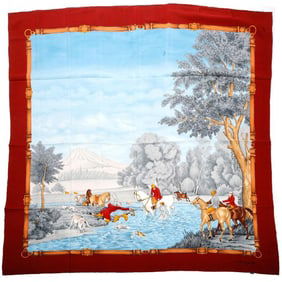 Two Designer Silk Scarves, Equestrian