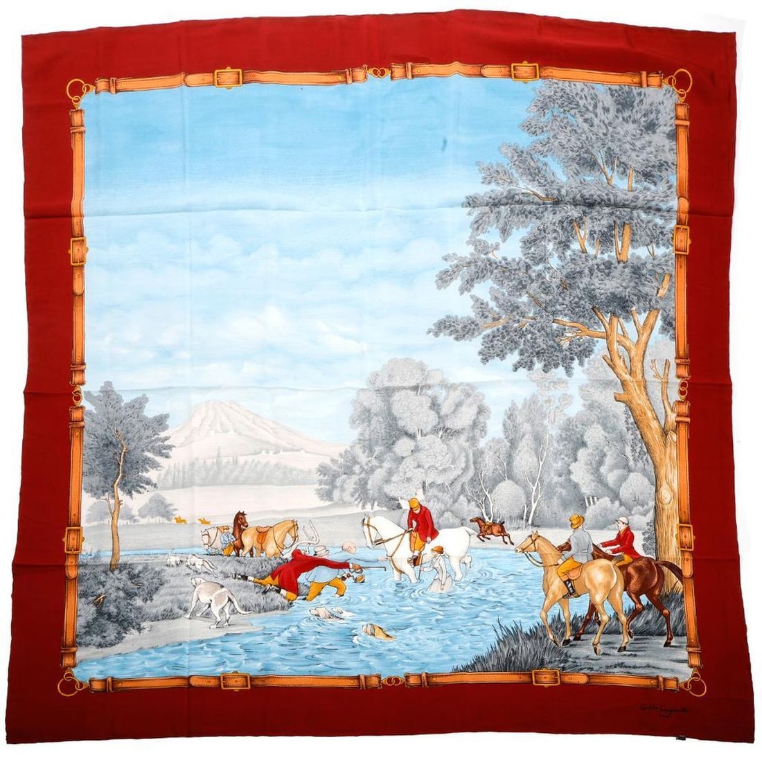 Two Designer Silk Scarves, Equestrian (1 of 4)
