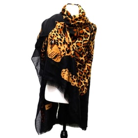 Yves Saint Laurent Leopard Pareo, with another