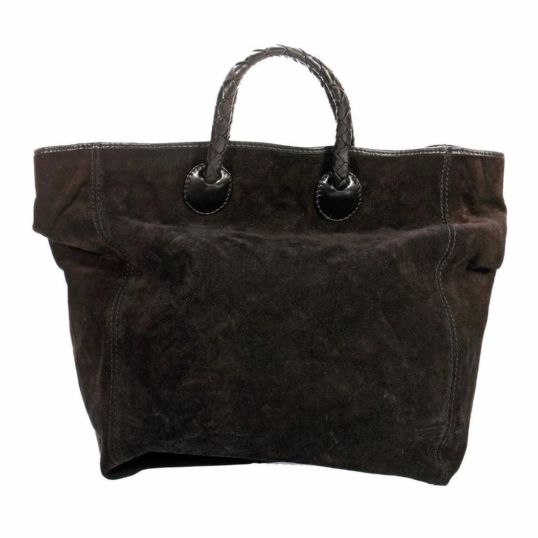 Vintage Bottega Veneta Black Suede Tote (1 of 4)