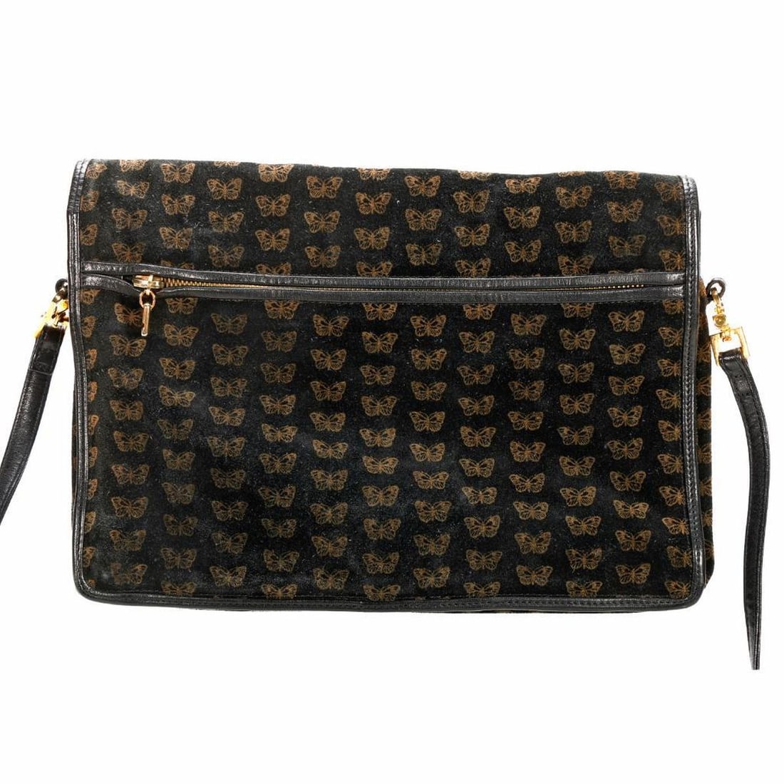 Vintage Bottega Veneta Suede Butterfly Shoulder Bag (1 of 5)