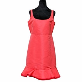 Valentino Red Ruffled Pink Party Dress (Sz 12)