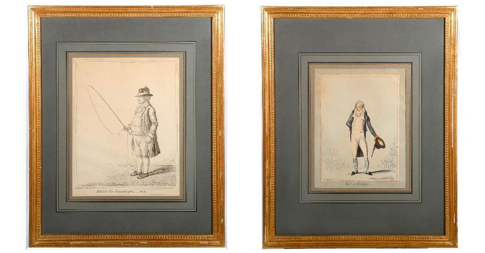 James Gilray Engravings of Gentlemen (2), Framed (1 of 5)