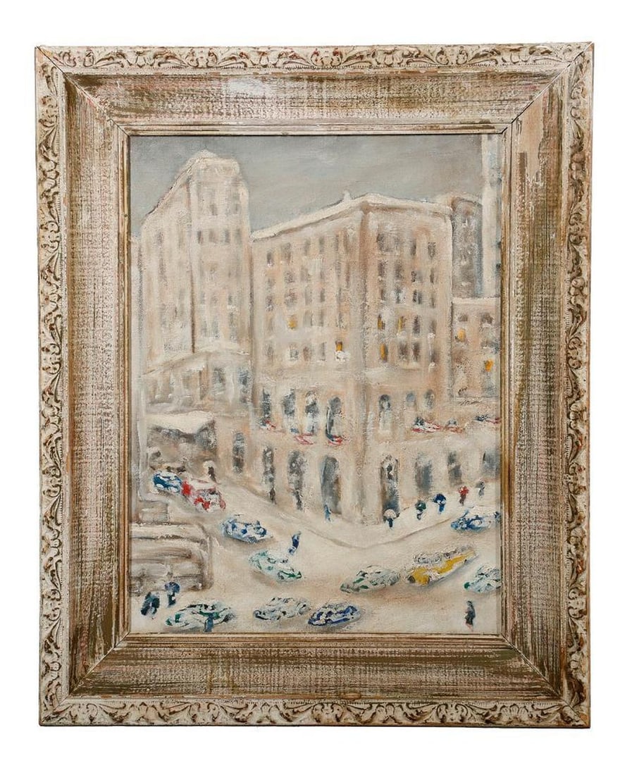 In the Style of Guy Wiggins, Snowy New York. (1 of 2)