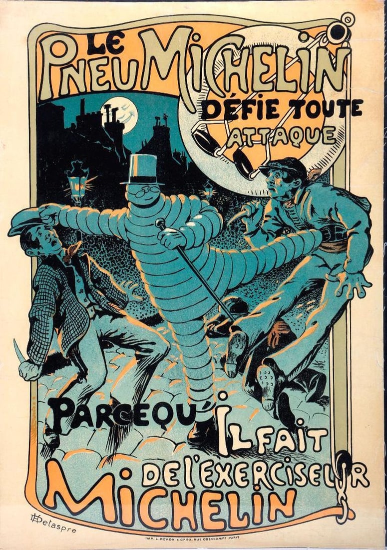 Vintage French Le Pneu Michelin Poster (1 of 1)