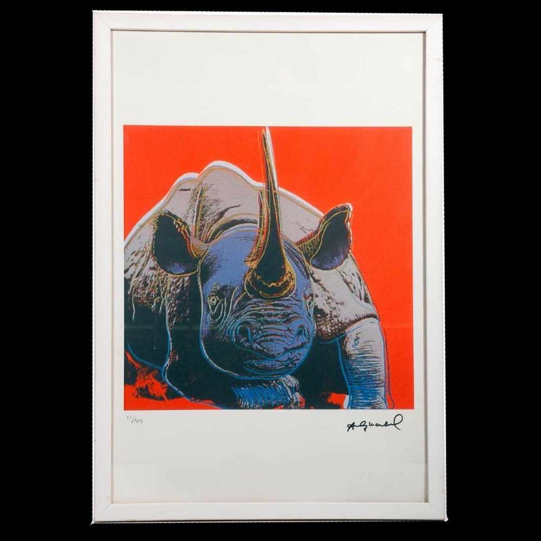 After Andy Warhol, Black Rhinoceros Lithograph (1 of 1)