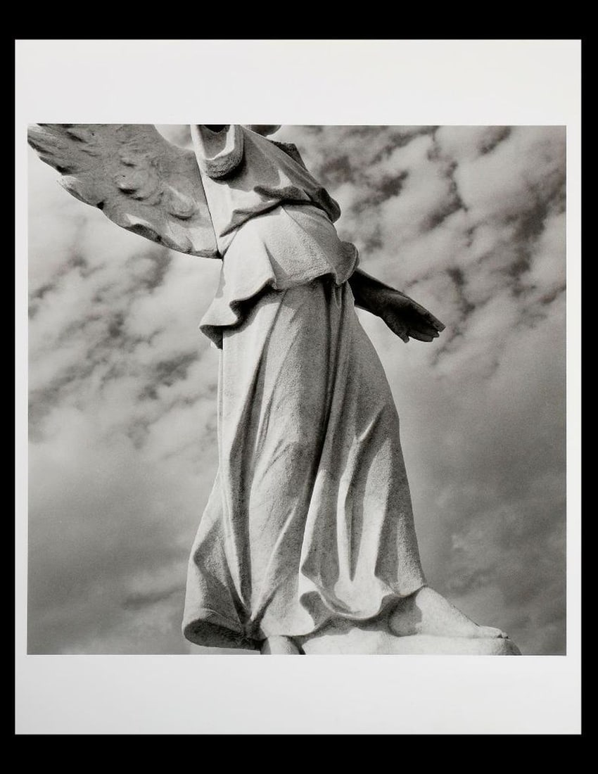 Cemetery Angel, Cuba, Photograph.: Artist: Unidentified. Description/Title: "Angel, Cemetery, Cristoforo Colon, Havana, Cuba." Signature: Signed/inscribed verso. Numbered: Edit. 3/25. Date Created: c. 2000. Medium: Black and white phot