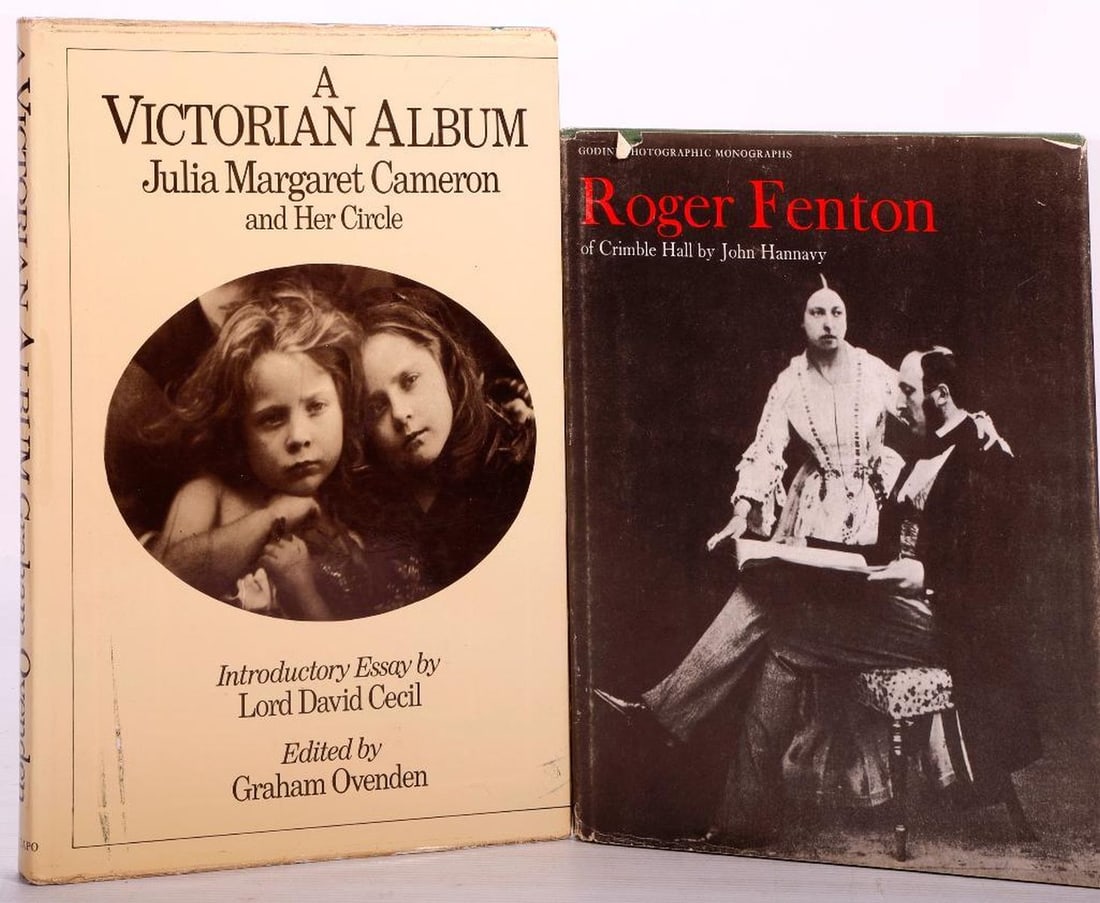 Two Books on Victorian Photography, Julia Margaret Cameron/Roger Fenton: 1.) CECIL, DAVID (LORD) and GRAHAM OVENDEN [Ed.]. A Victorian Album, Julia Margaret Cameron and Her Circle. New York: De Capo Press, 1975. First American Edition. Folio hardcover, dust jacket. Go