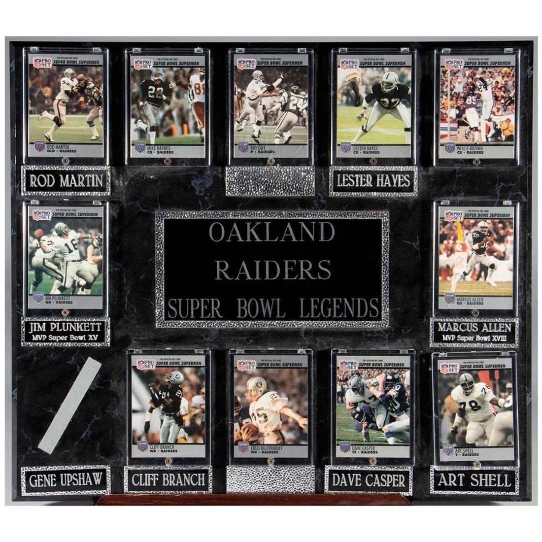 Oakland Raiders Super Bowl Legends: Oakland Raiders Super Bowl Legends Framed Cards (11). 16 x 18 inches.