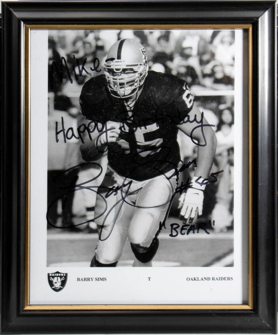 Barry Sims Autographed Photograph (1 of 4)