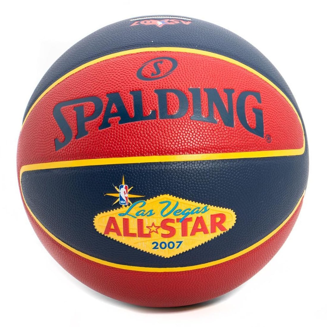 Limited-edition 2007 All-Star Las Vegas basketball: Limited-edition (1844 of 2007) All-Star Las Vegas basketball 2007 with display case. H: 10 inches. W: 10 inches. Depth: 10 inches.