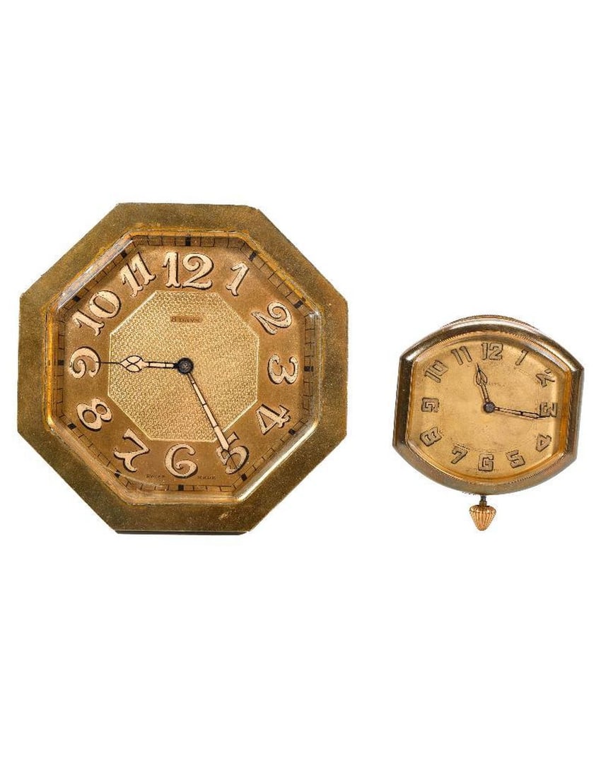 Doxa Watch Co. Brass Clock, with another. (1 of 2)