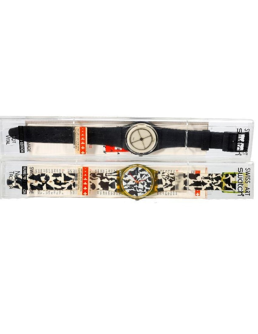 Two Vintage Swiss Art Swatch Watches (1 of 2)