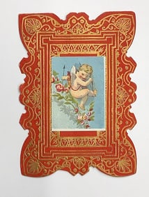 Vintage valentine card: cherub