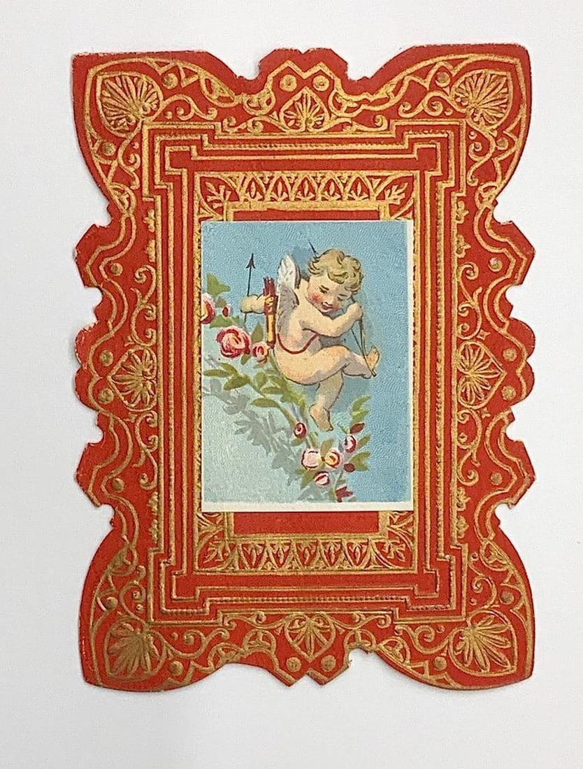 Vintage valentine card: cherub (1 of 1)