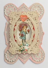 Valentine Card & Envelope: girl, Constant and True